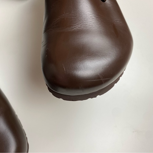 Birkenstock Boston Natural Leather On Clogs Black Mens Size 43 EU - Picture 7 of 11